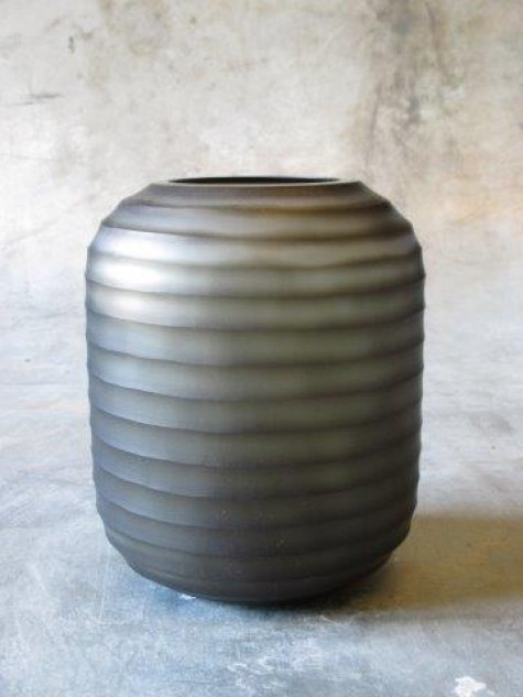 O4HOME + Cylinder vaas, gesneden helder/bruin M 